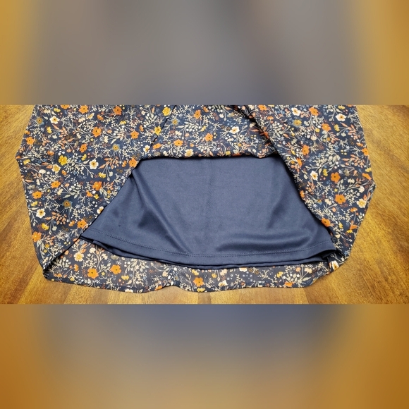 Massini Sleeveless Floral Smocked Shift Dress Navy Blue Size Small - Picture 6 of 16